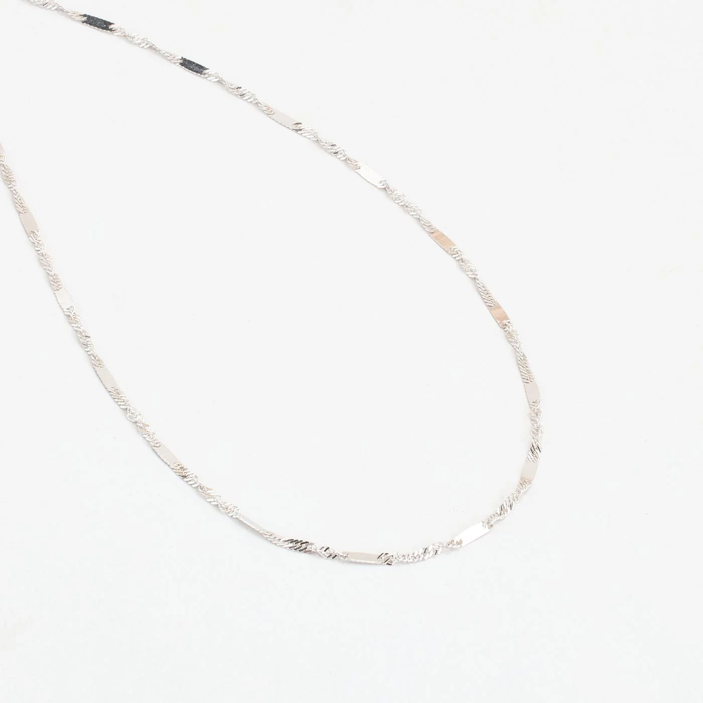 Singaporekedja Halsband i 18K vitt guld, 50.5 cm, 3.2 g - Image 3