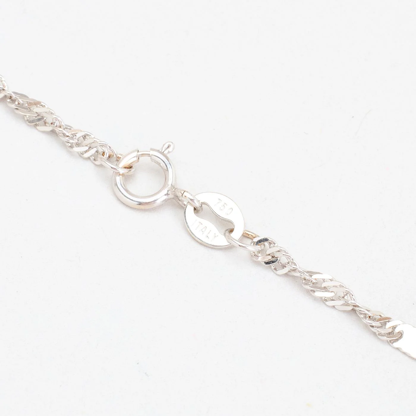 Singaporekedja Halsband i 18K vitt guld, 50.5 cm, 3.2 g - Image 5