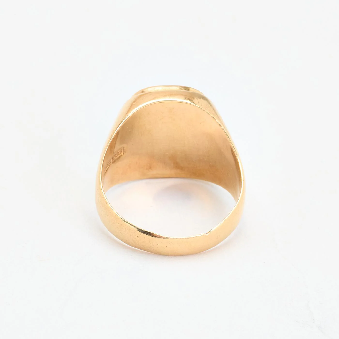Klackring i 14K guld med en onyx strl. 19.1 / strl. 60 - Image 3