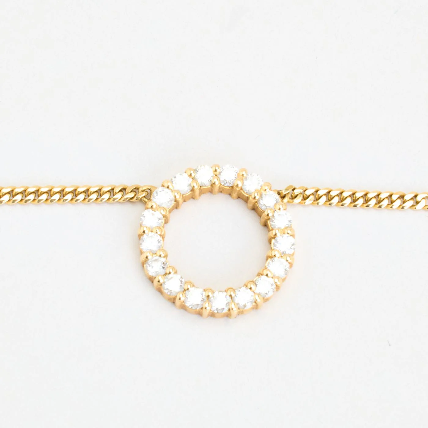 Pansar Cirkelhalsband med diamant (2.28 ct) i 14K guld, 49.5 cm, 19.65 g - Image 3