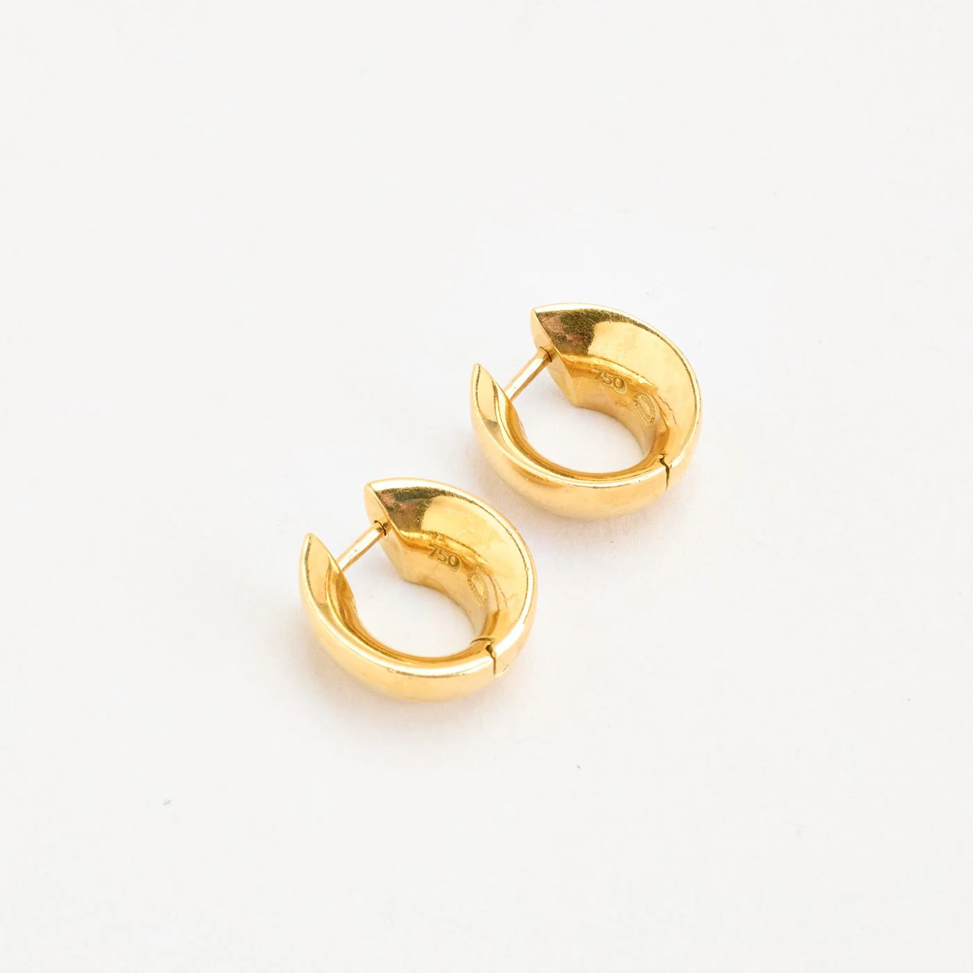 Georg Jensen Eclipse creoler i 18K guld, 1.2 cm, - Image 3