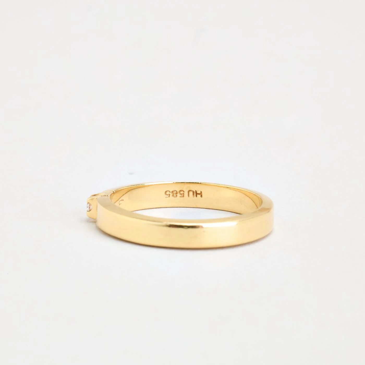 Alliansring med diamant (0.02 ct) i 14K guld strl. 16.2 / strl. 51 - Image 6