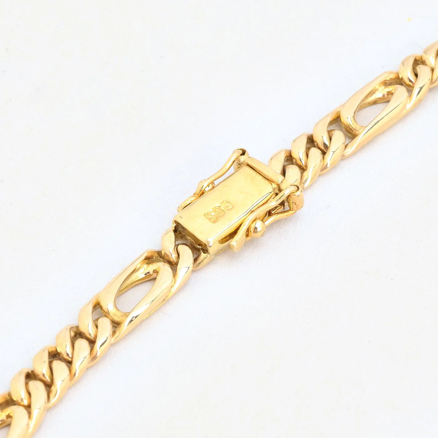Figaro Armband i 14K guld, 19 cm, 13.4 g - Image 4
