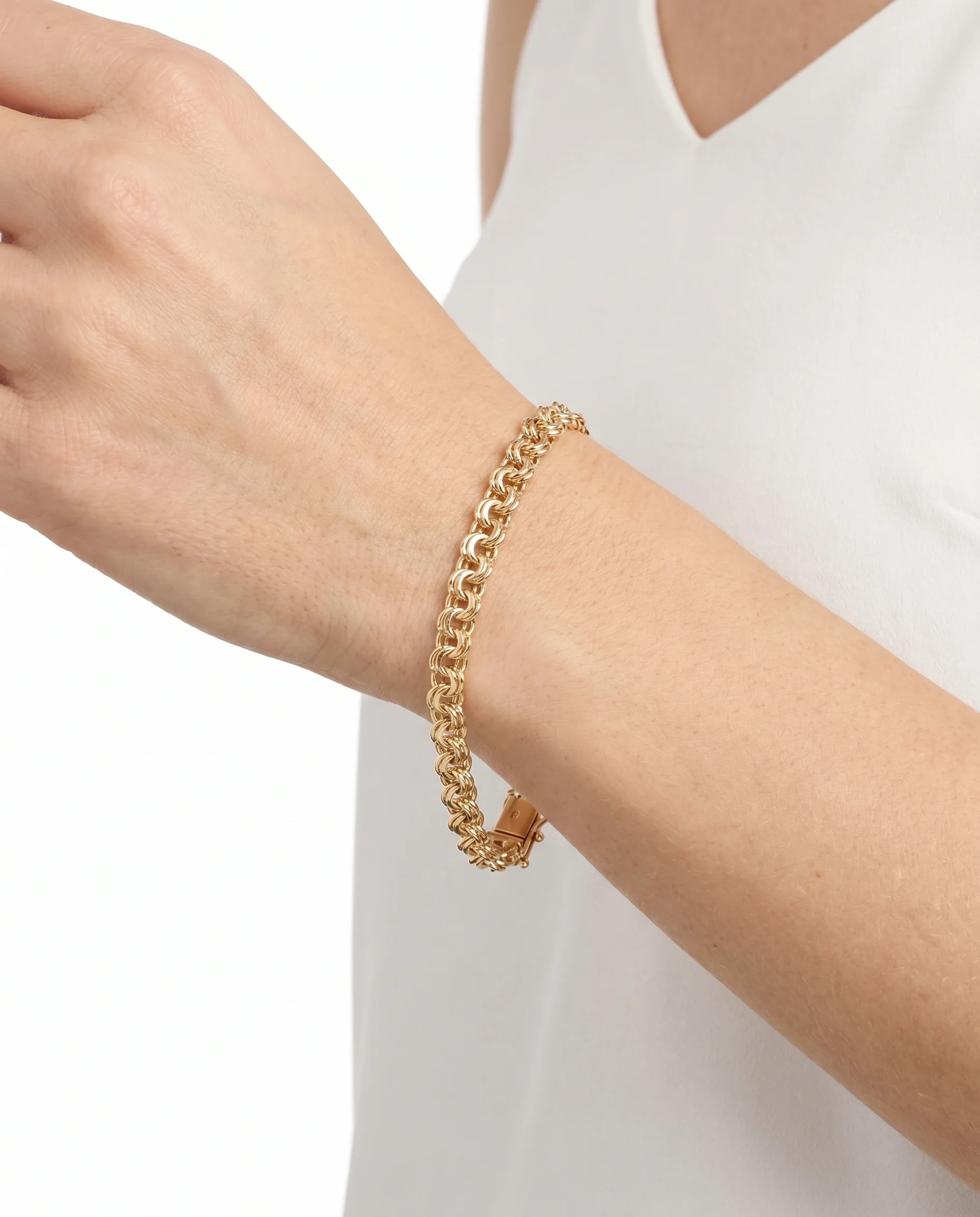 Bismarck Armband i 14K guld, 19 cm, 9.31 g