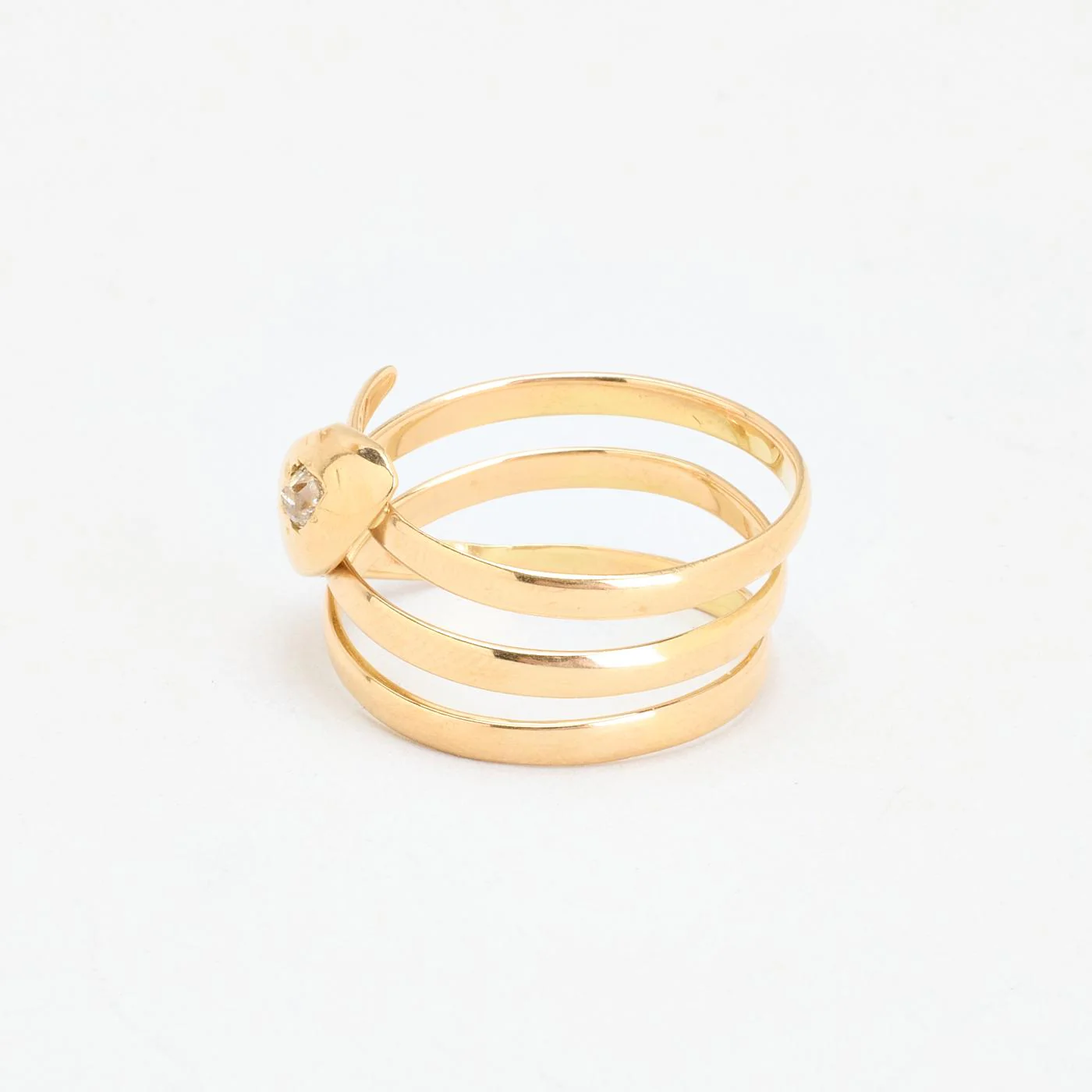 Ormring med diamant (0.03 ct) i 14K guld strl. 16.2 / strl. 51 - Image 5