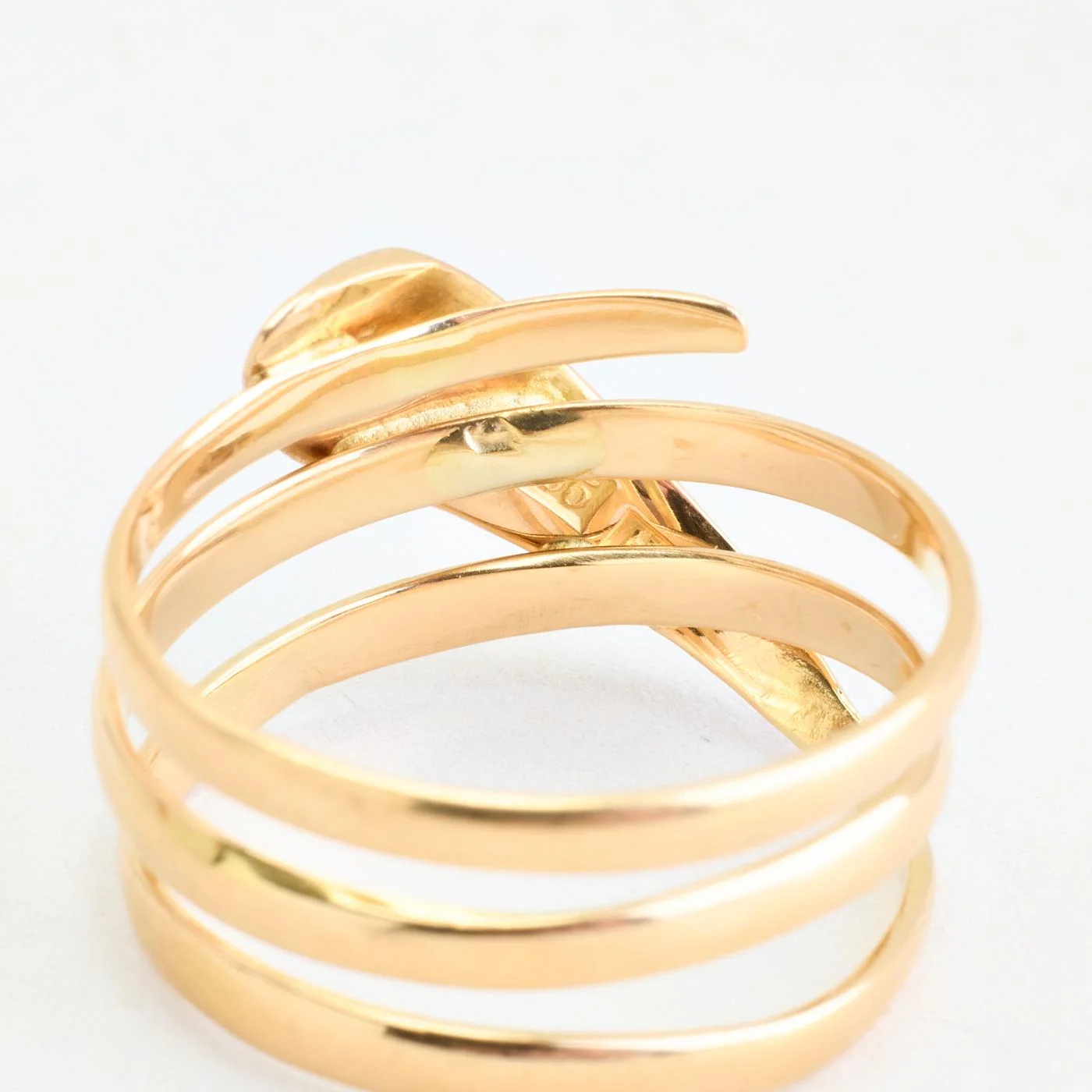 Ormring med diamant (0.03 ct) i 14K guld strl. 16.2 / strl. 51 - Image 6