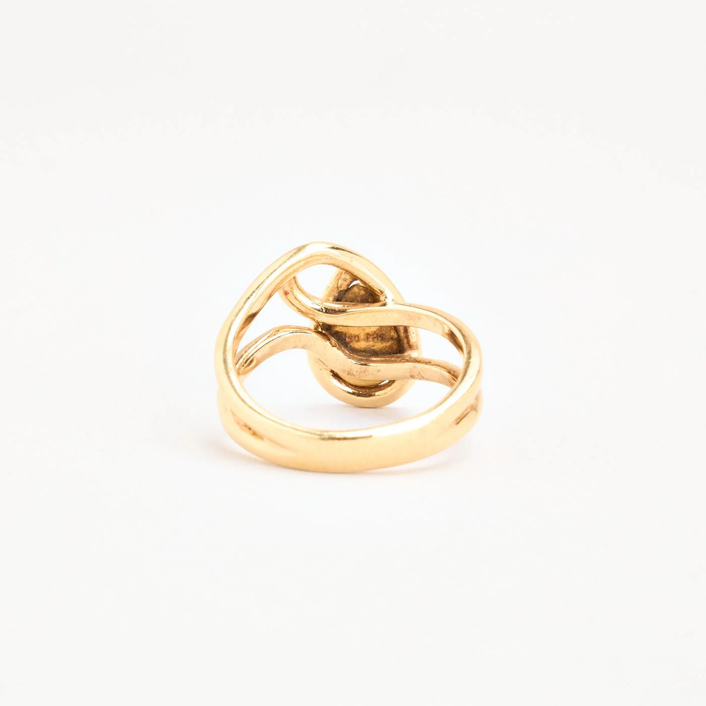 Droppformad pavéring med diamant (0.14 ct) i 14K guld strl. 17.5 / strl. 55 - Image 3