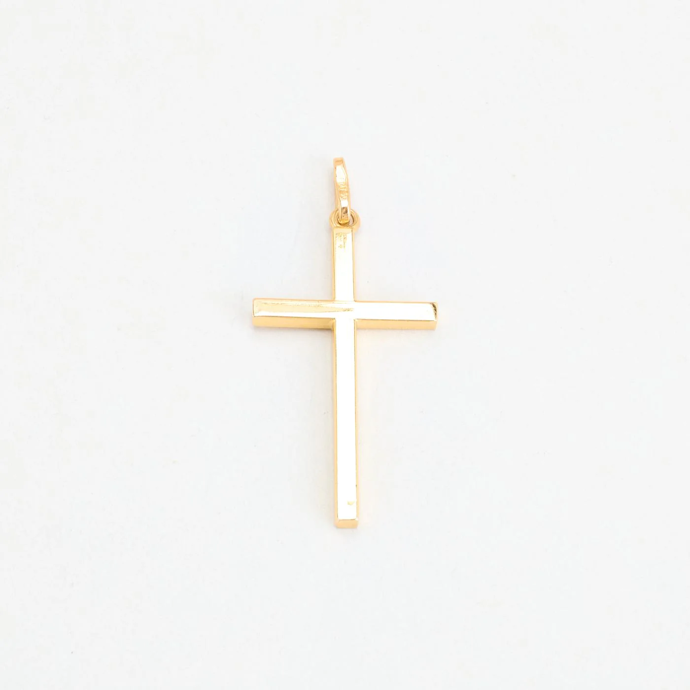 Mönstrad kors i 18K guld, 4 cm, 1.8 g - Image 3
