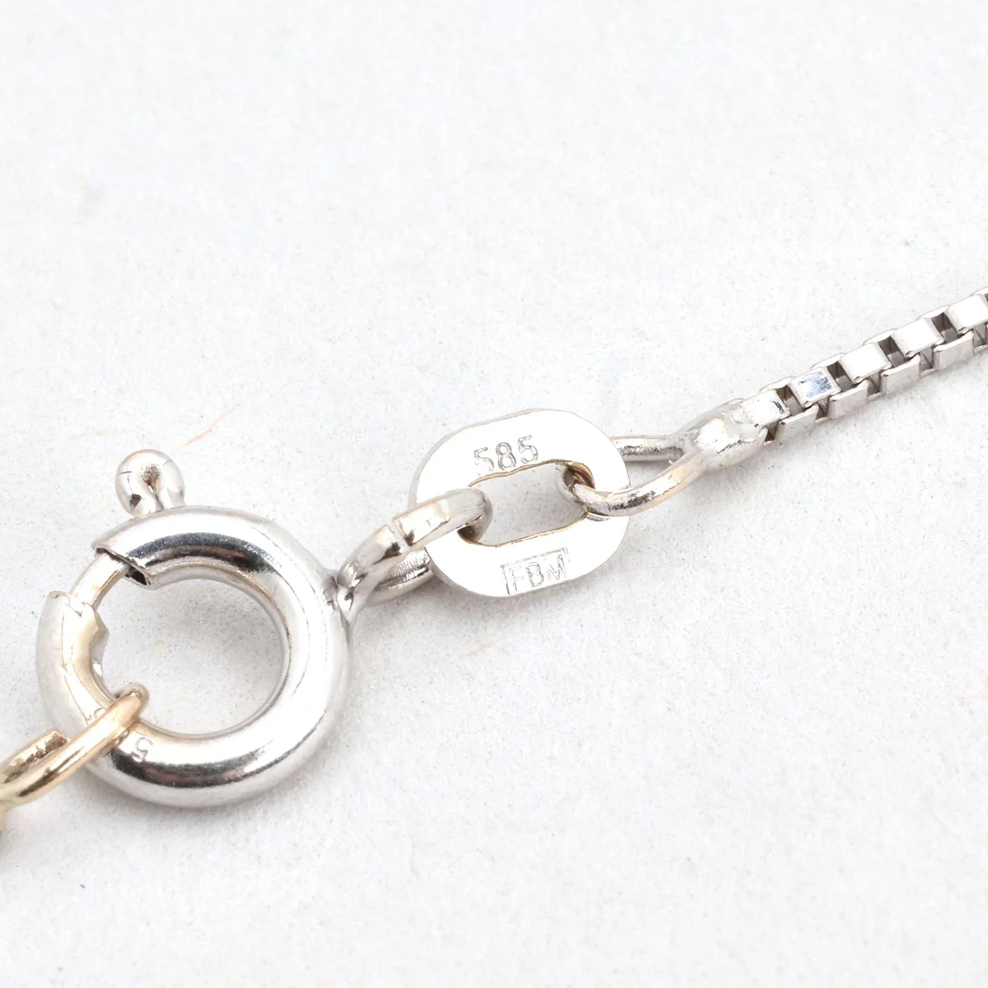 Hjärta Venezia Halsband med diamant (0.05 ct) i 14K vitt guld, 45 cm, 4.3 g - Image 5