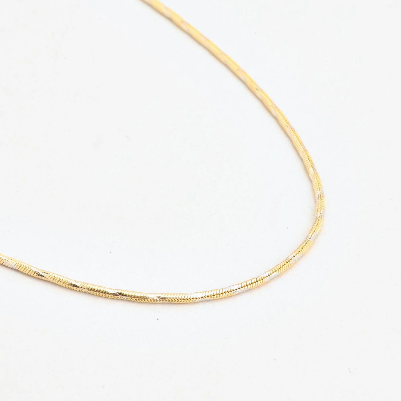 Mönstrad Ormkedja Halsband i 14K guld, 45.5 cm, 4.9 g - Image 3