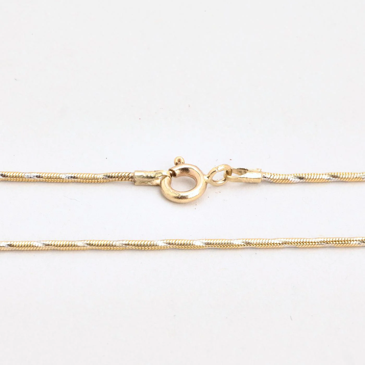 Mönstrad Ormkedja Halsband i 14K guld, 45.5 cm, 4.9 g - Image 4