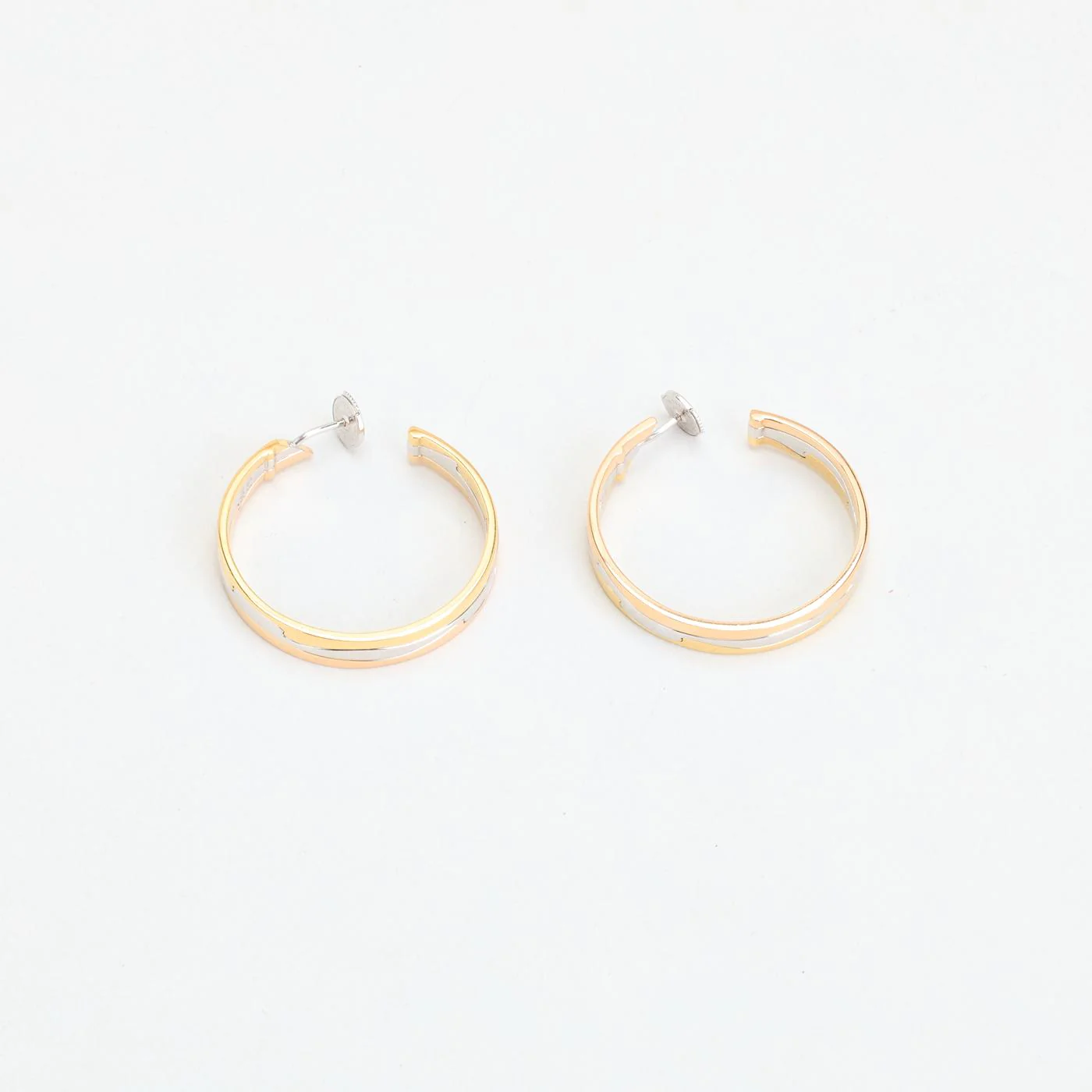 Georg Jensen Fusion creoler i 18K vitt guld, 3 cm, - Image 2