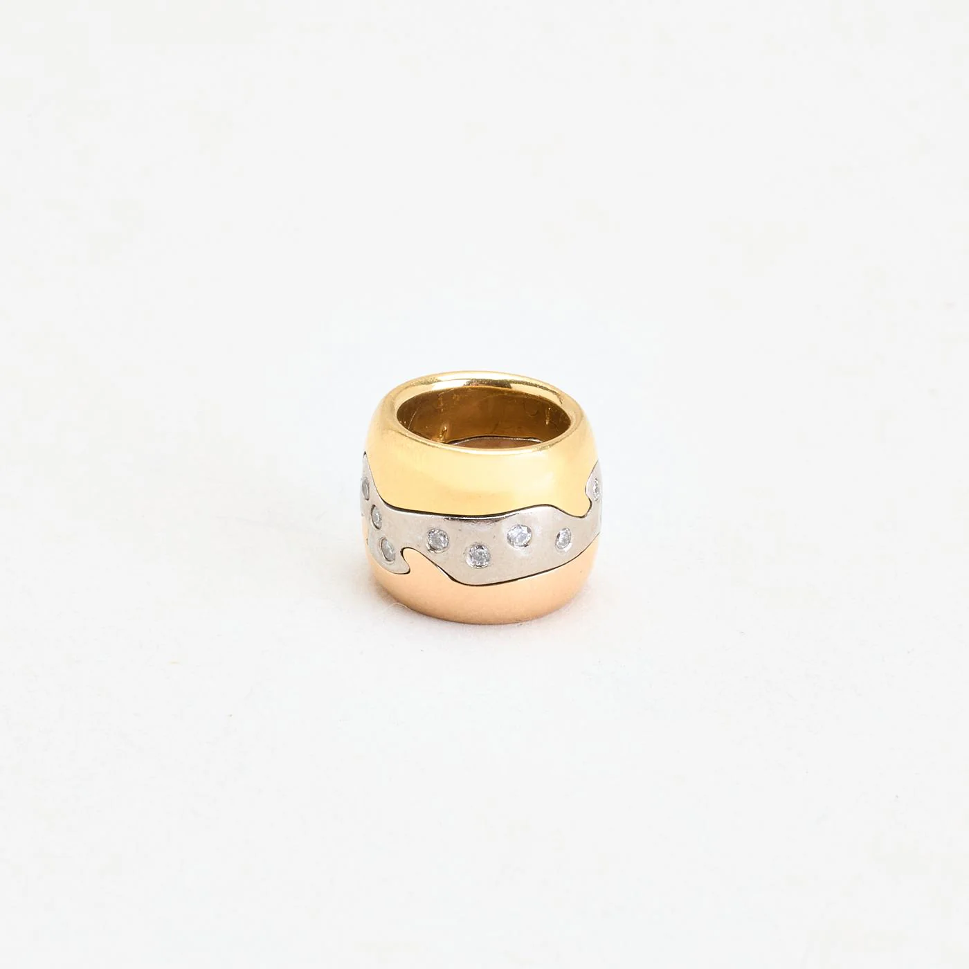 Georg Jensen Fusion Hänge med diamant (0.05 ct) i 18K vitt guld, 1 cm, 5.2 g - Image 3
