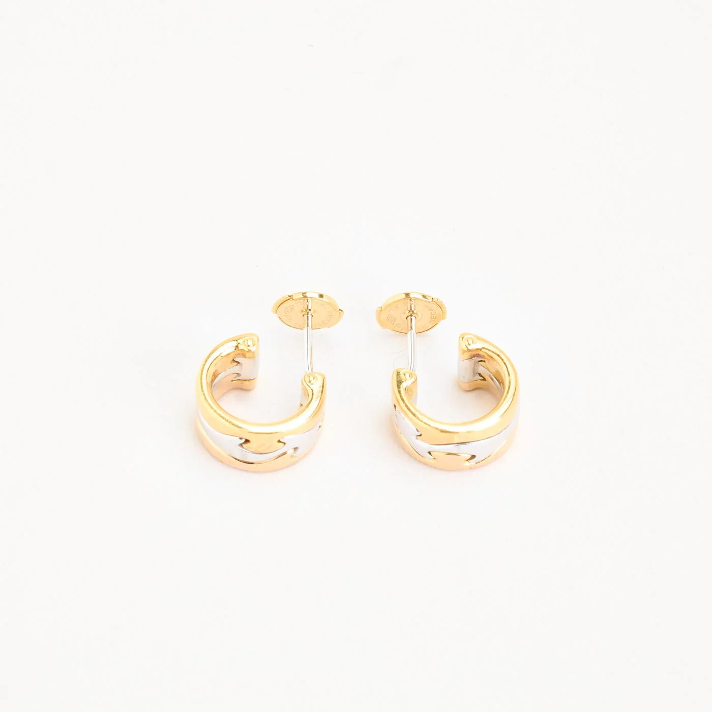 Georg Jensen Fusion creoler i 18K guld, 1.2 cm, - Image 4