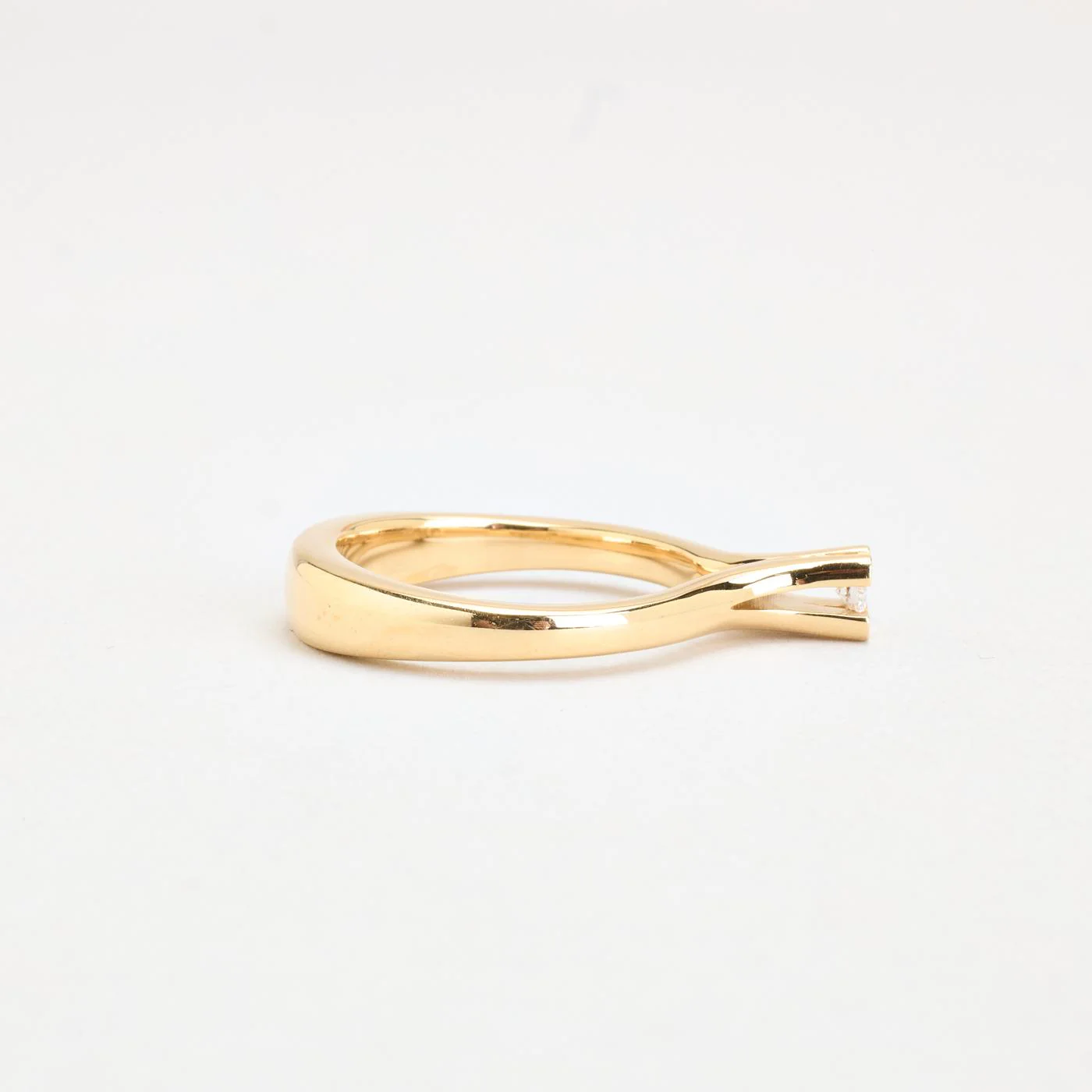 Solitärring med diamant (0.04 ct) i 14K vitt guld strl. 16.2 / strl. 51 - Image 3