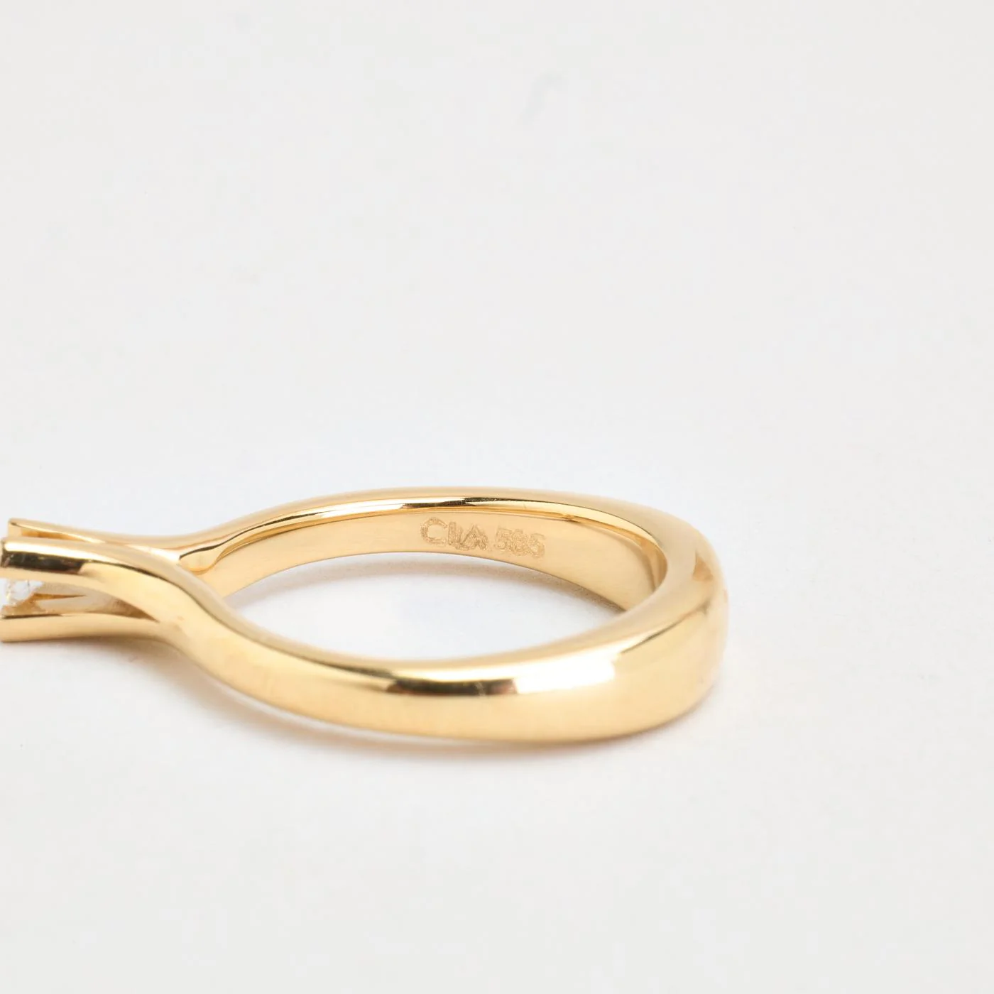 Solitärring med diamant (0.04 ct) i 14K vitt guld strl. 16.2 / strl. 51 - Image 6