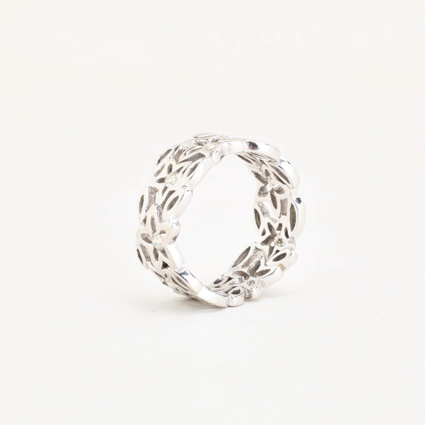 Blomma spetsring med diamant (0.21 ct) i 14K vitt guld strl. 17.8 / strl. 56 - Image 5