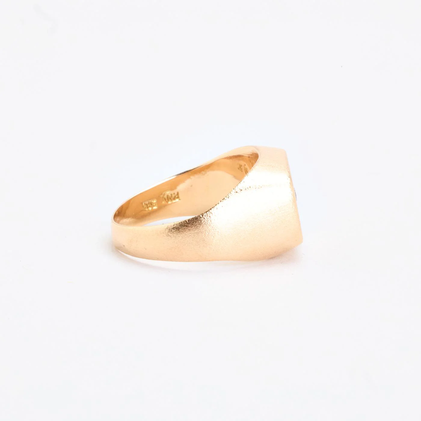 Matt klackring i 14K guld med en zirkonia strl. 18.5 / strl. 58 - Image 2