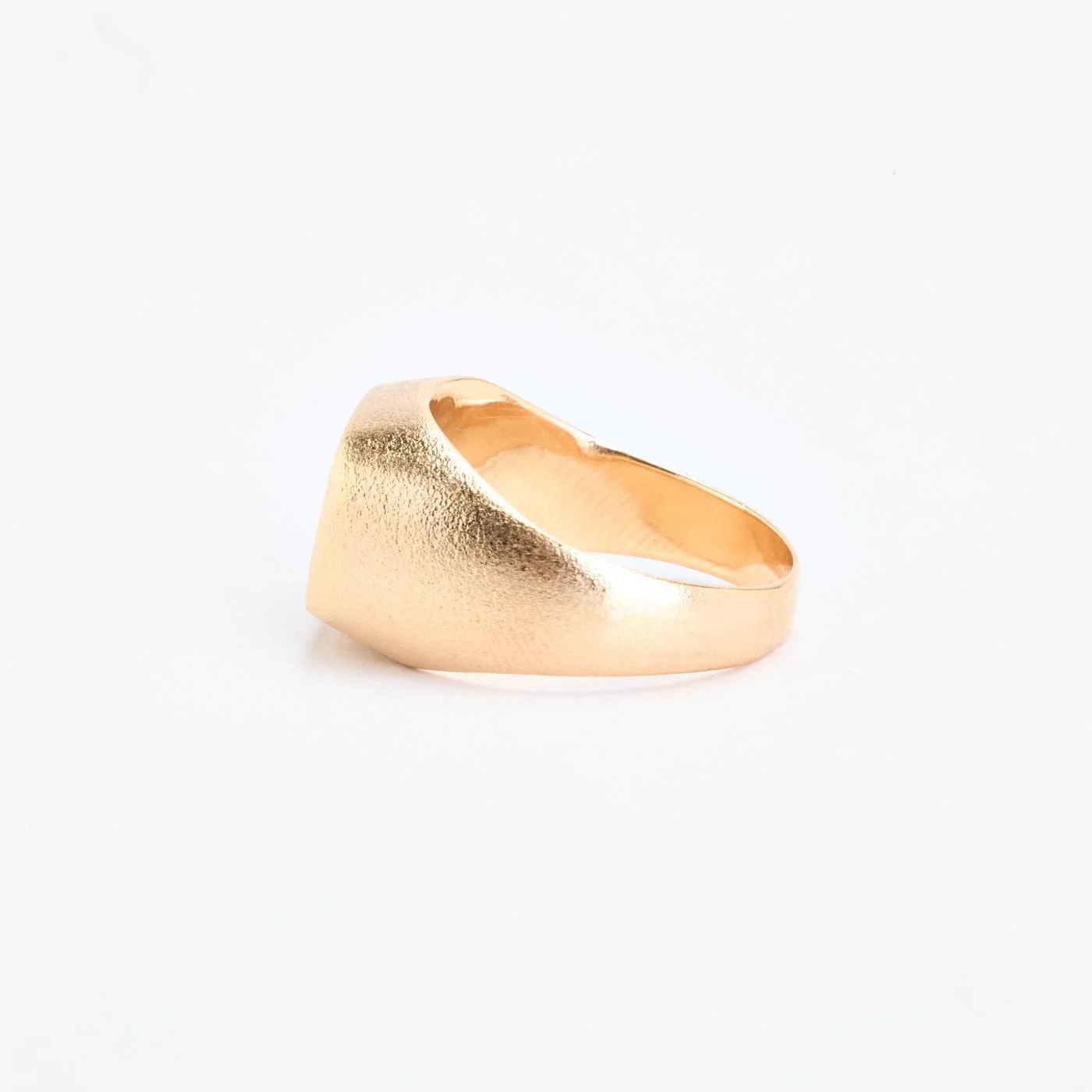 Matt klackring i 14K guld med en zirkonia strl. 18.5 / strl. 58 - Image 4