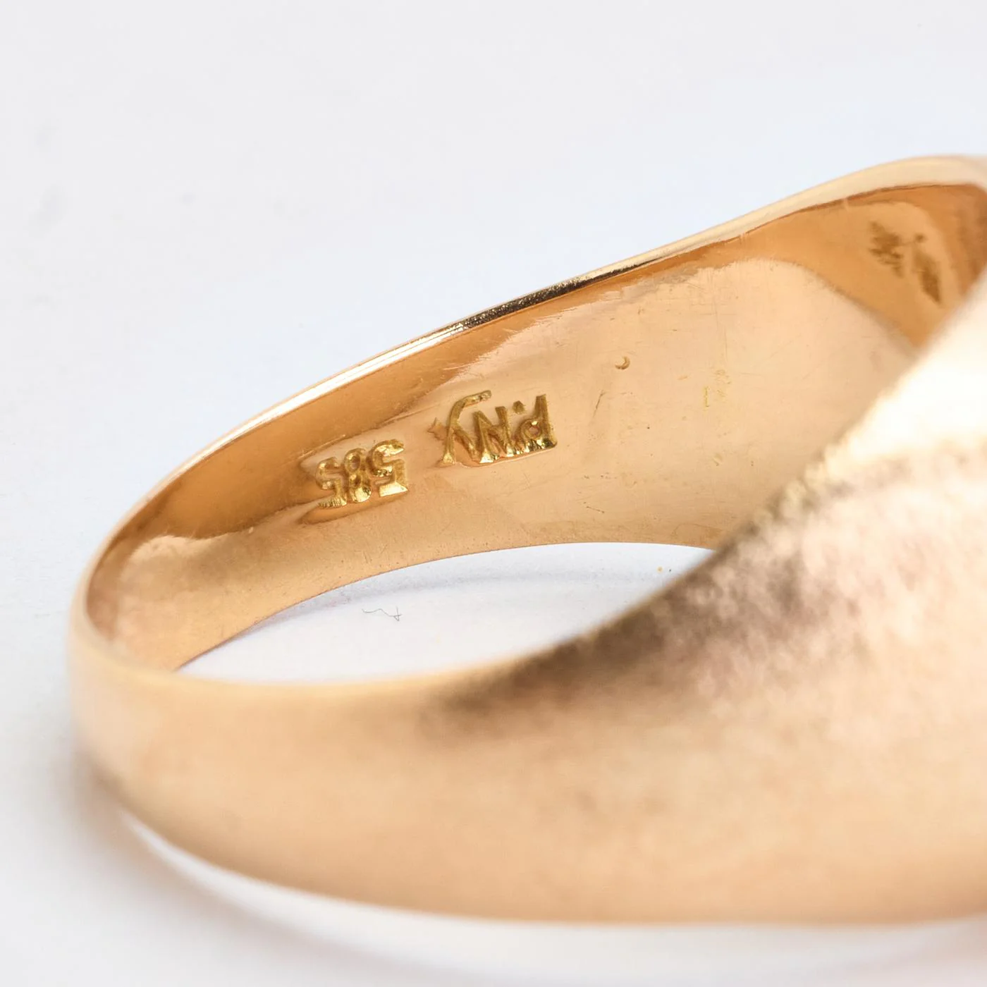 Matt klackring i 14K guld med en zirkonia strl. 18.5 / strl. 58 - Image 5