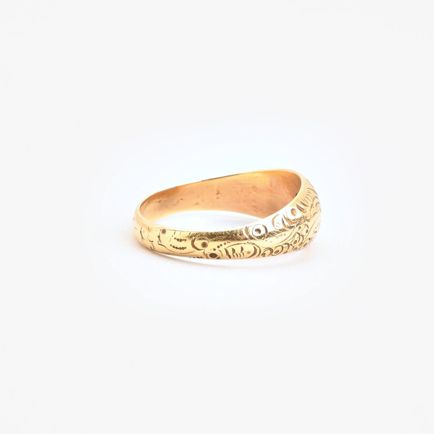 Mönstrad gypsyring i 14K guld strl. 17.5 / strl. 55 - Image 4