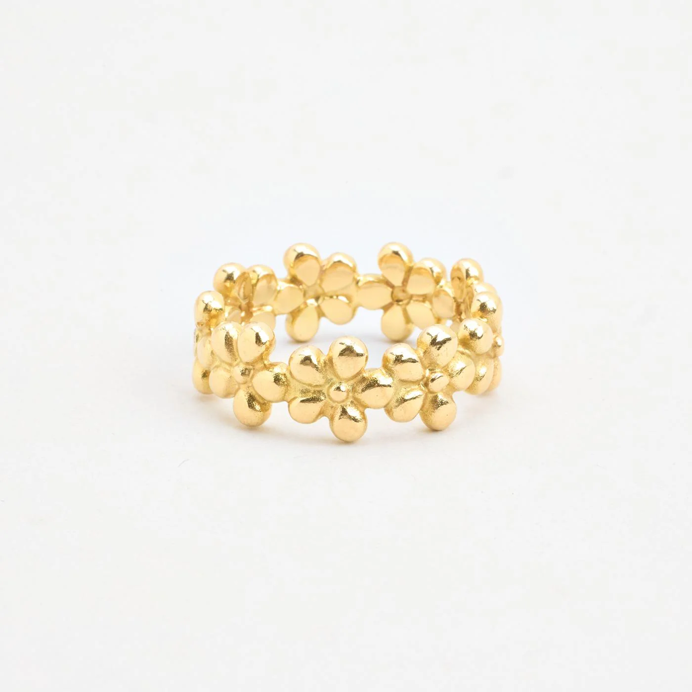 Blomsterring med diamant (0.03 ct) i 18K guld strl. 19.7 / strl. 62 - Image 3