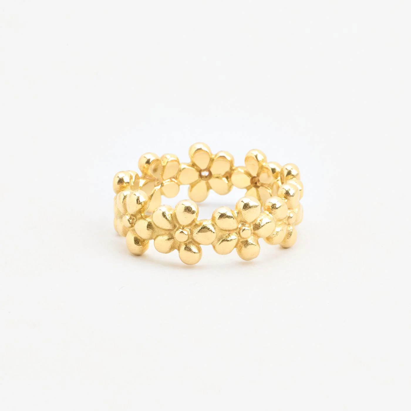 Blomsterring med diamant (0.03 ct) i 18K guld strl. 19.7 / strl. 62 - Image 4