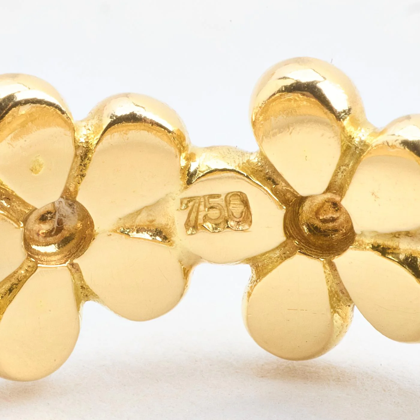 Blomsterring med diamant (0.03 ct) i 18K guld strl. 19.7 / strl. 62 - Image 6