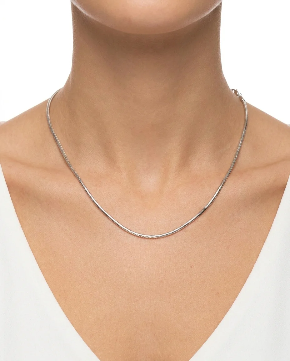 Ormkedja Halsband i 14K vitt guld, 42 cm, 3.4 g