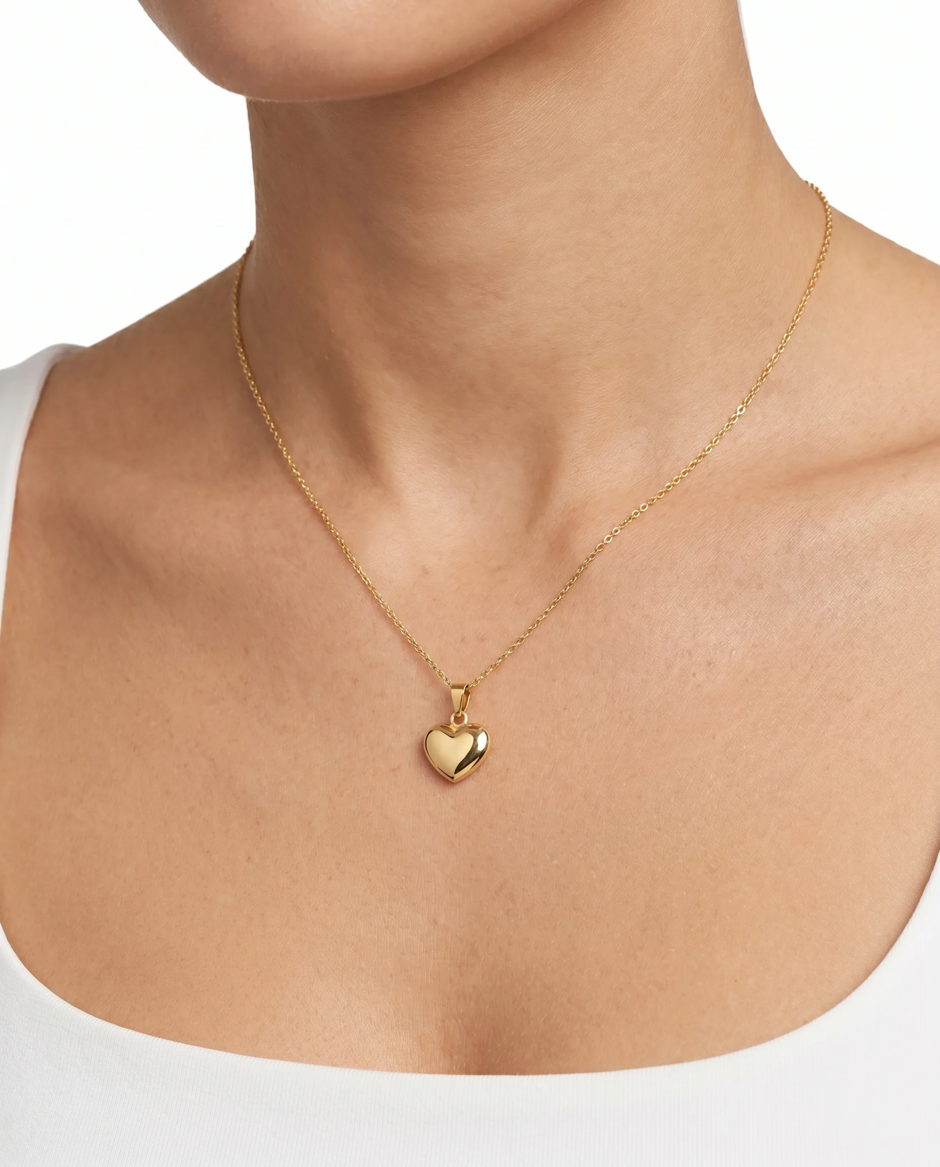 Klassisk Hjärthänge i 14K guld, 2.2 cm, 1.47 g - Image 2
