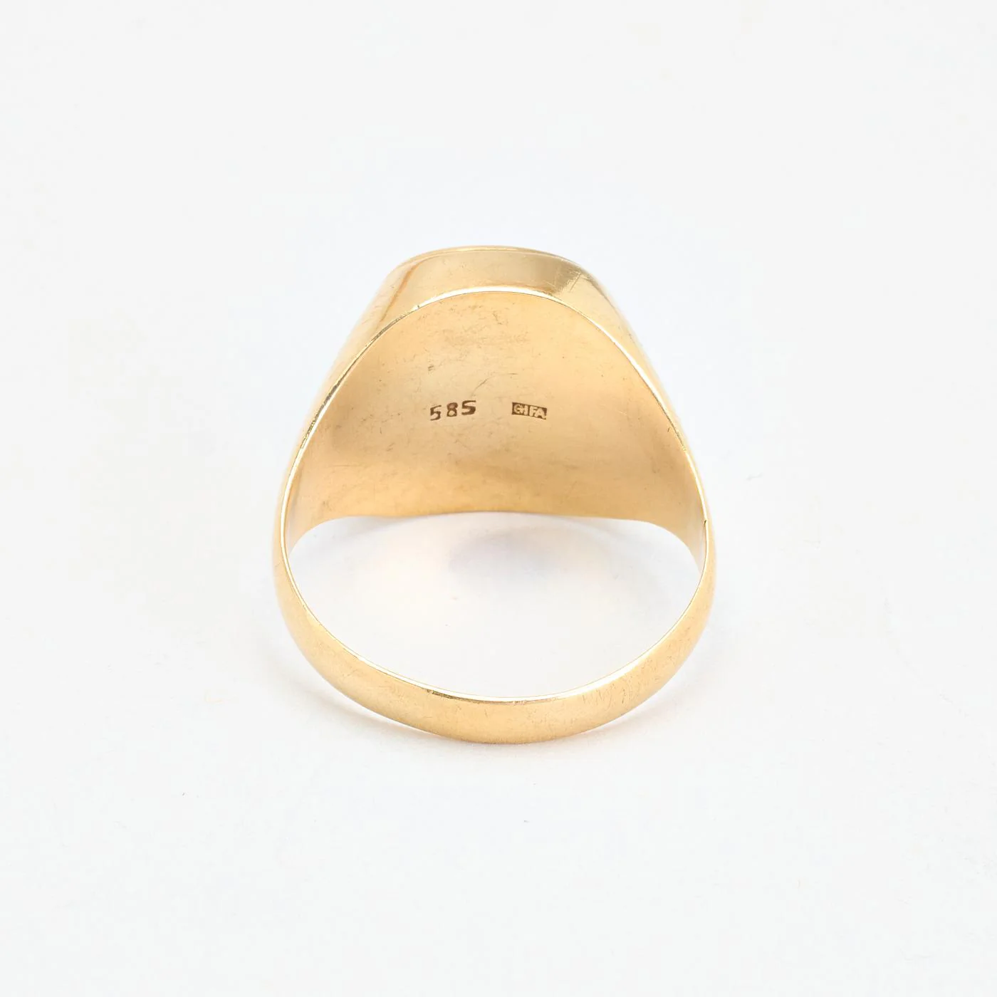 Klackring i 14K guld med en onyx strl. 19.7 / strl. 62 - Image 3
