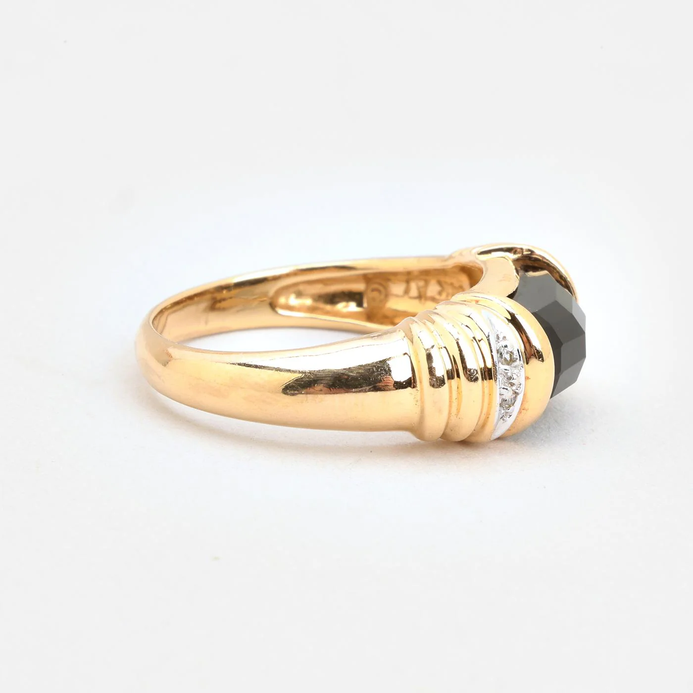 Gypsyring med diamant (0.02 ct) i 14K guld strl. 16.9 / strl. 53 - Image 4