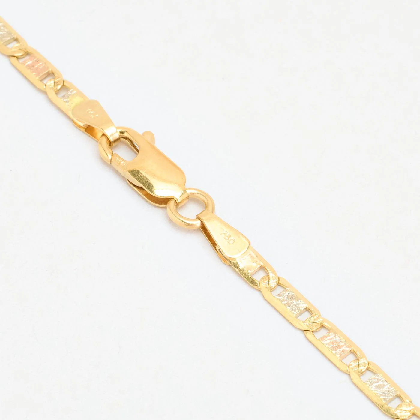 Mönstrad Marinerlänk Halsband i 18K guld, 60 cm, 11.4 g - Image 4
