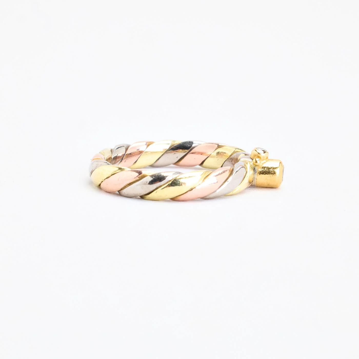 Solitärring med diamant (0.04 ct) i 14K guld strl. 17.5 / strl. 55 - Image 2