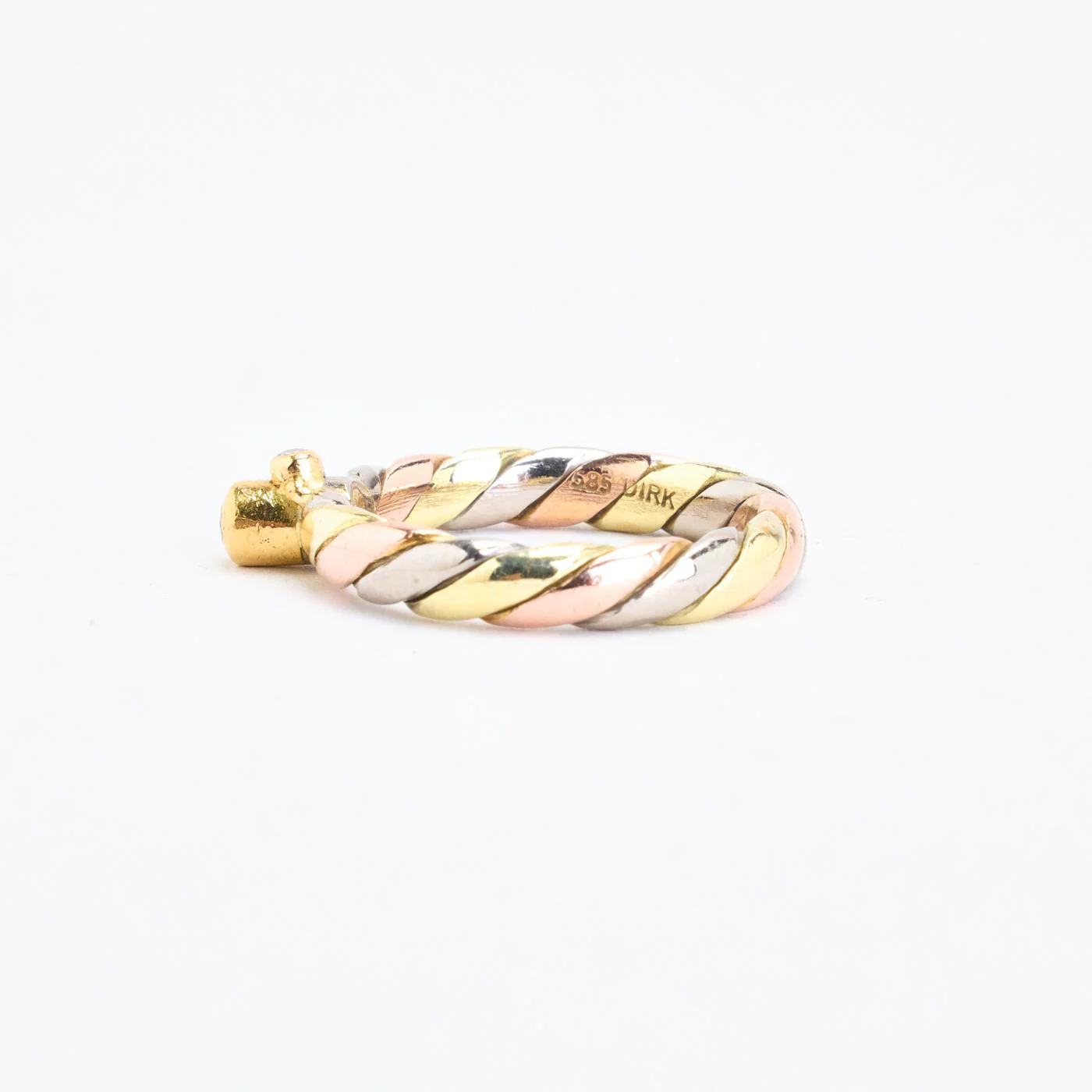 Solitärring med diamant (0.04 ct) i 14K guld strl. 17.5 / strl. 55 - Image 4