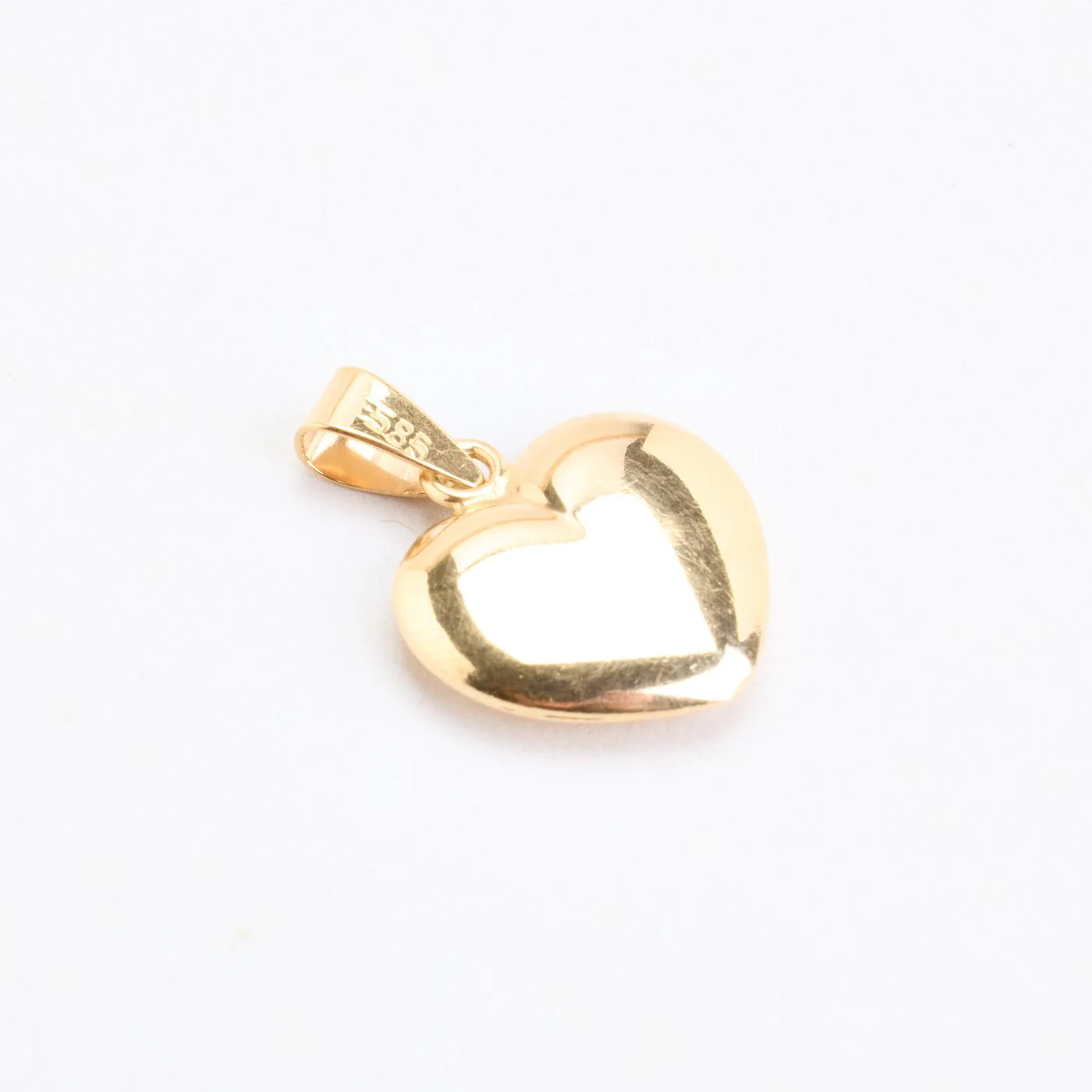 Klassisk Hjärthänge i 14K guld, 2 cm, 1.2 g