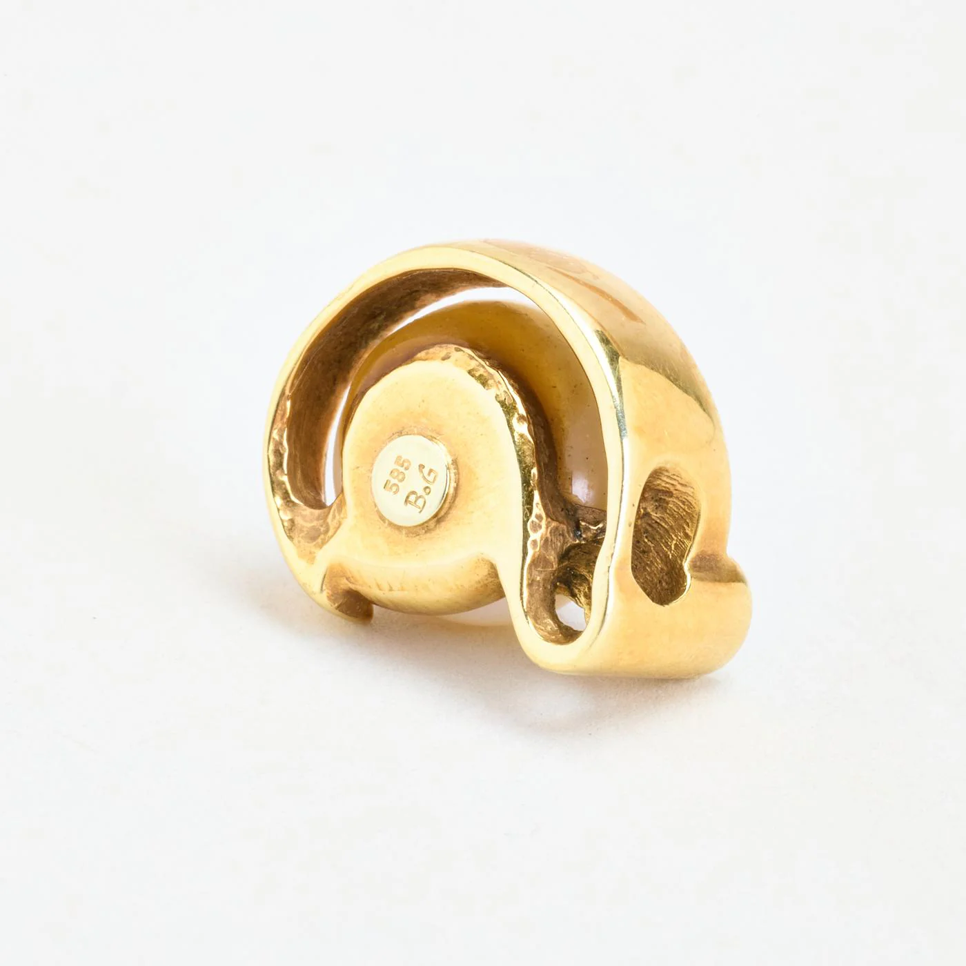 Modern Hänge med diamant (0.03 ct) i 14K guld med en pärla, 1.5 cm, 1.67 g - Image 5