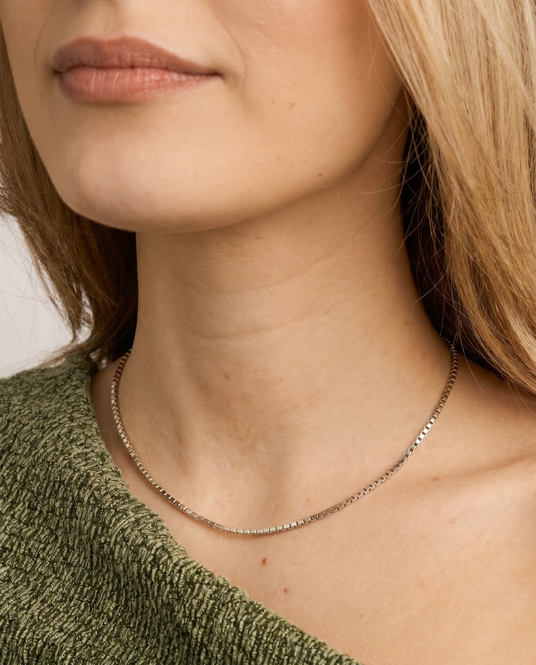 Venezia Halsband i 14K vitt guld, 39 cm, 9.9 g