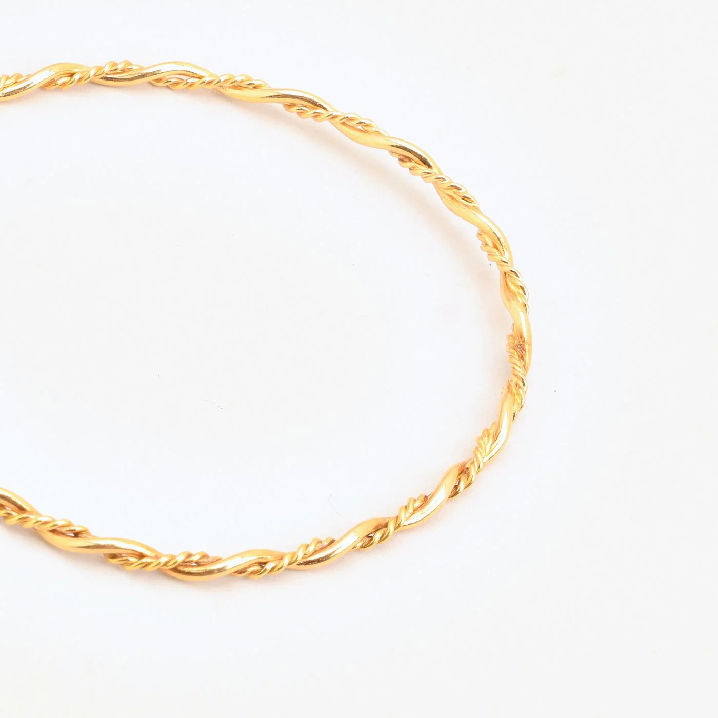 Vridna fast armring i 14K guld, 6.5 cm, 7 g - Image 3