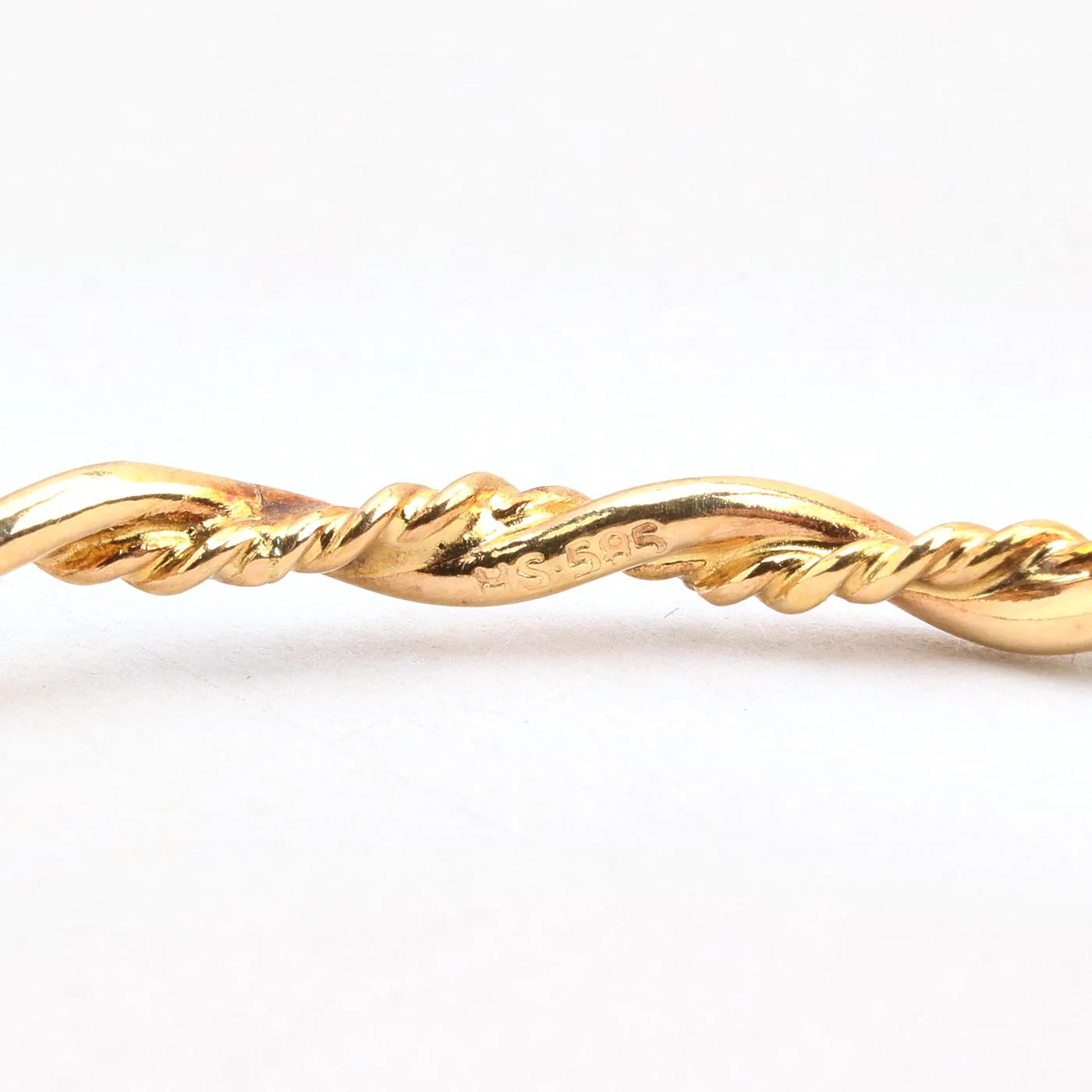 Vridna fast armring i 14K guld, 6.5 cm, 7 g - Image 5