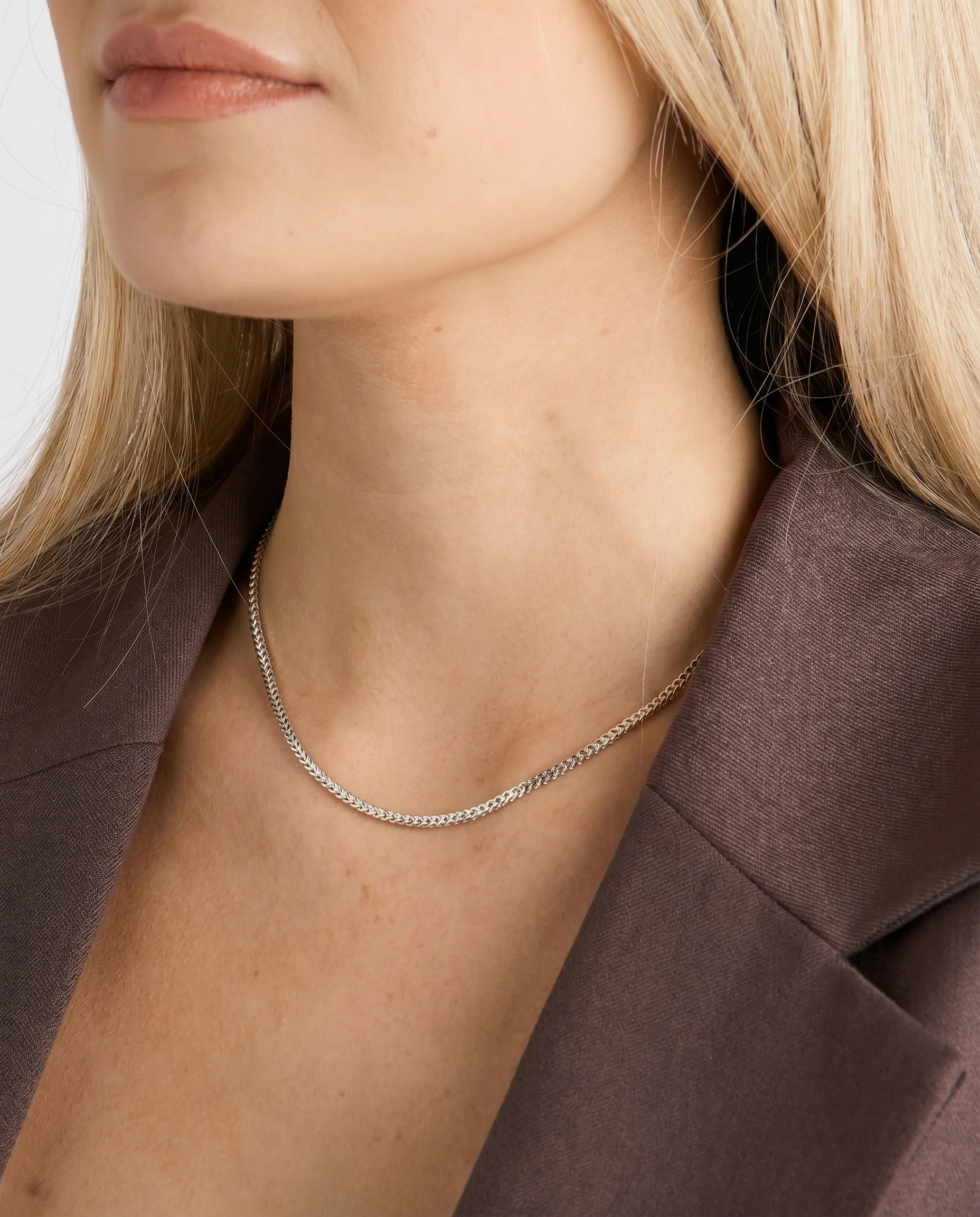 Halsband i 14K vitt guld, 40.5 cm, 5.75 g