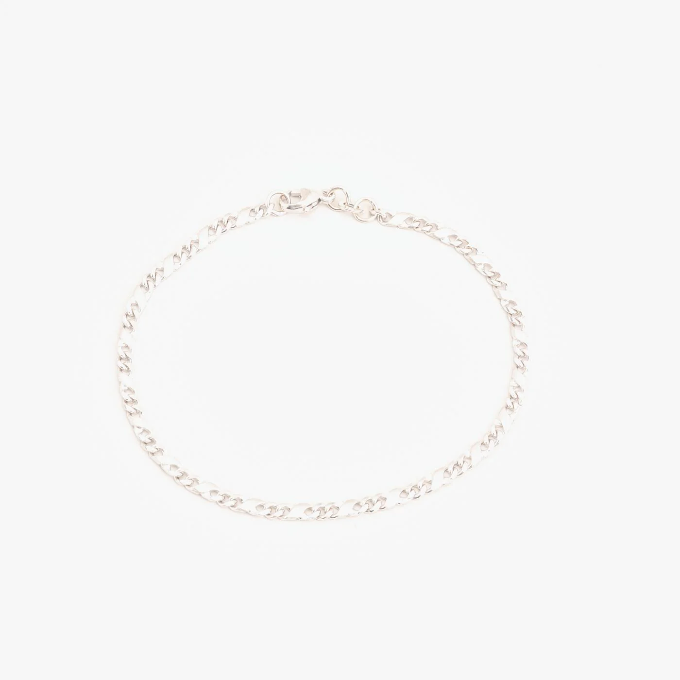 Infinity Pansar Armband i 14K vitt guld, 18.5 cm, 4.1 g