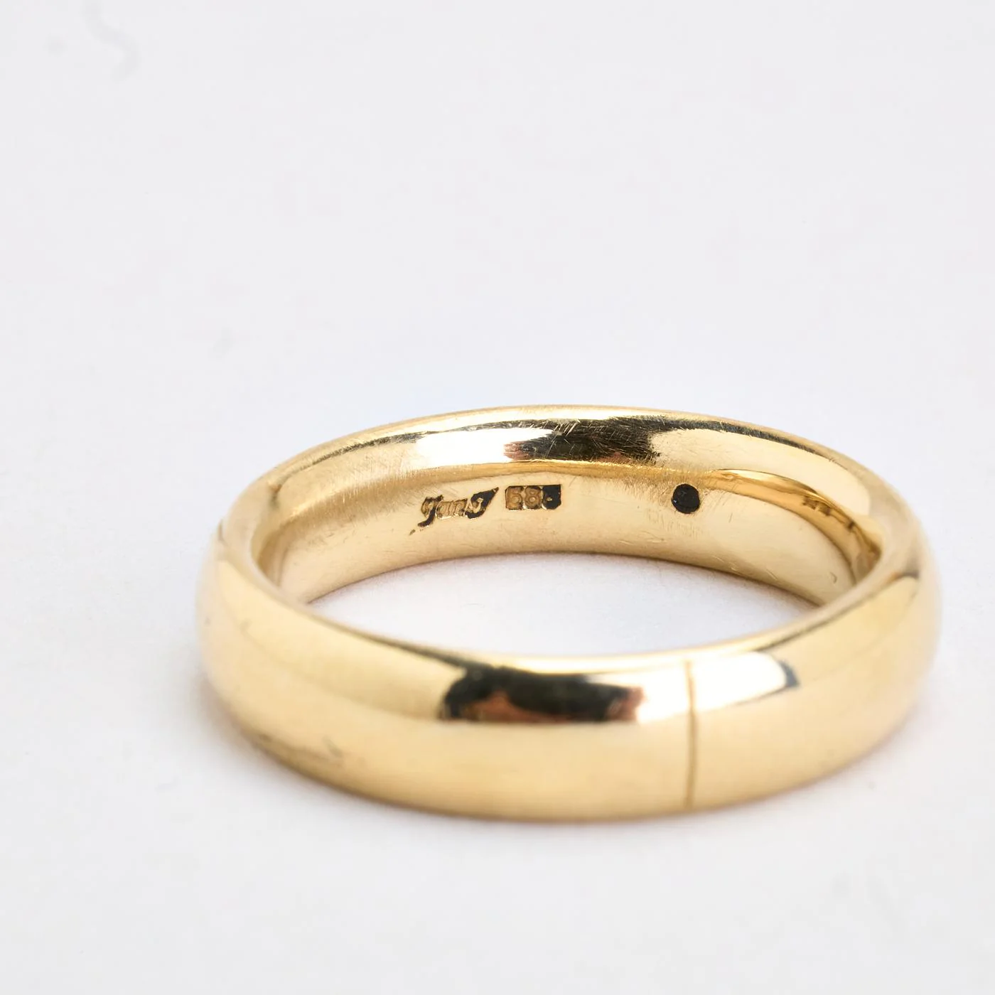 Vigselring med diamant (0.12 ct) i 14K guld strl. 17.2 / strl. 54 - Image 5