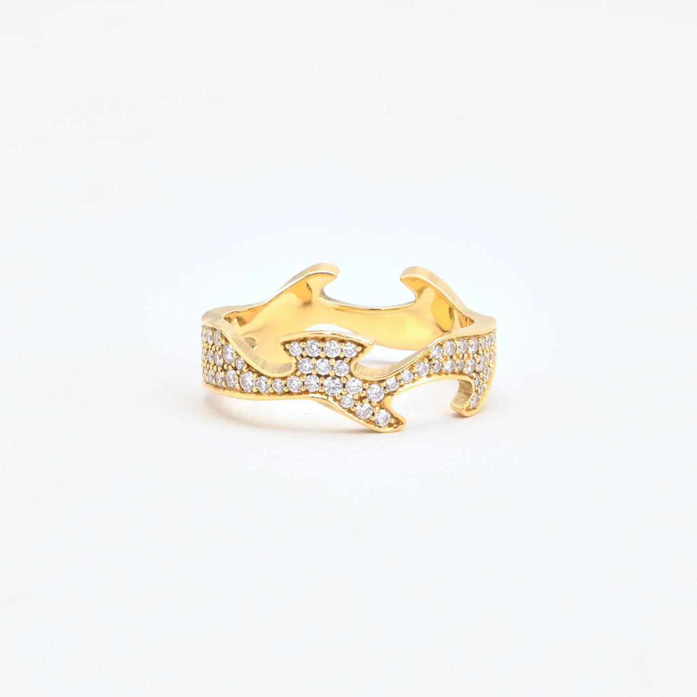 Pavéfattad Georg Jensen Fusion band med diamant (0.63 ct) i 18K guld strl. 17.5 / strl. 55 - Image 3