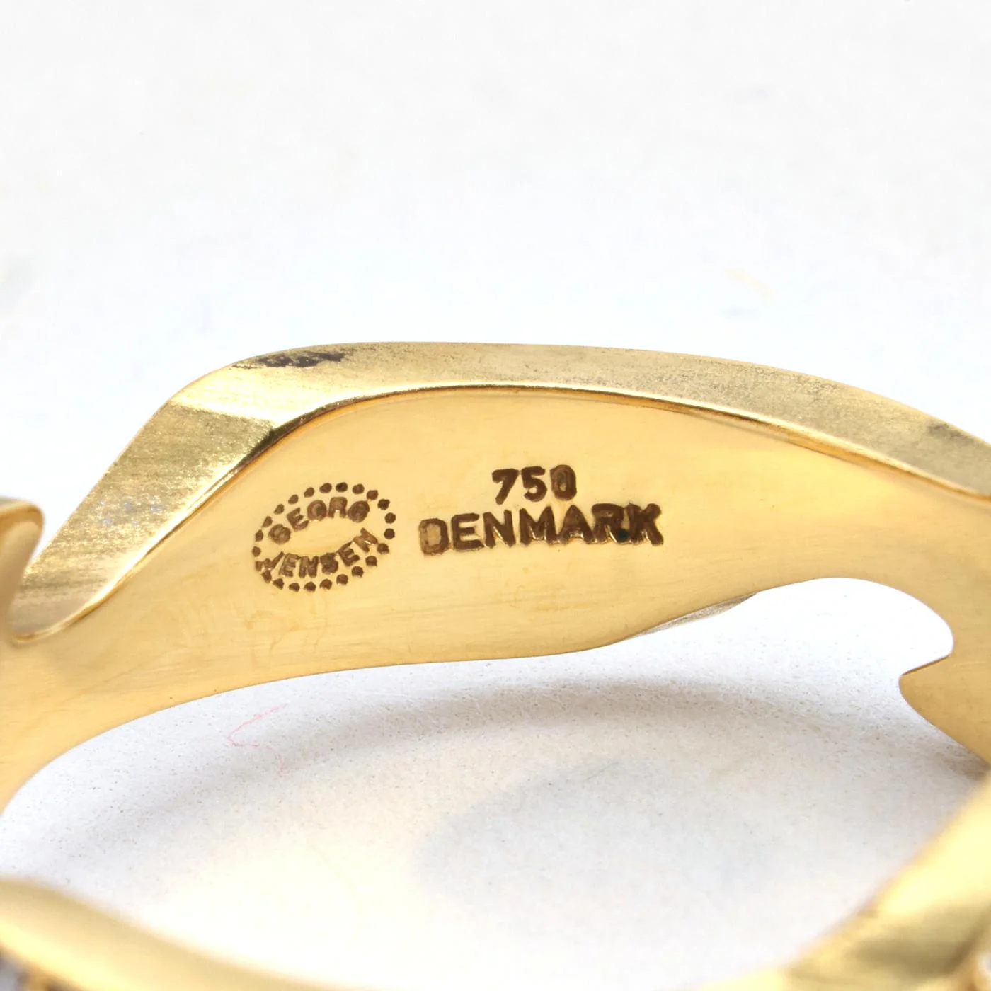 Pavéfattad Georg Jensen Fusion band med diamant (0.63 ct) i 18K guld strl. 17.5 / strl. 55 - Image 5