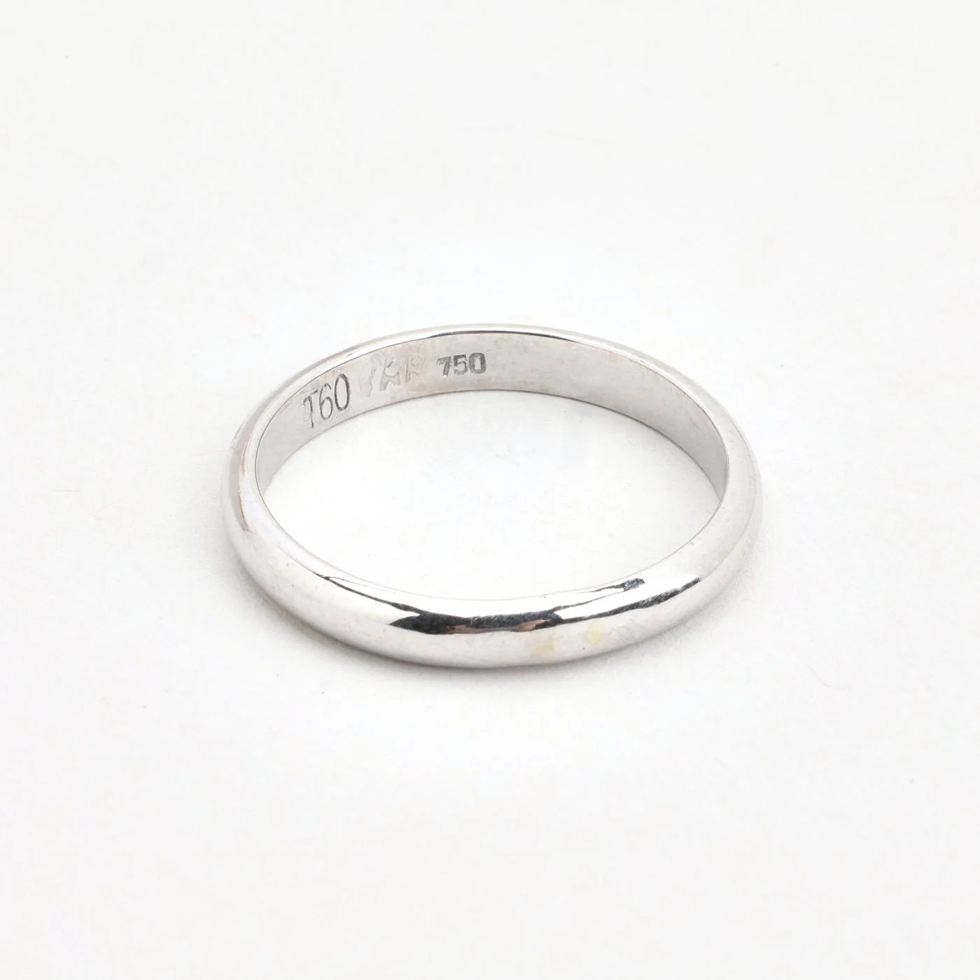 Klassisk vigselring i 18K vitt guld strl. 21 / strl. 66 - Image 3