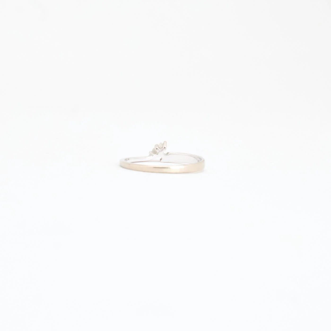 Toi et Moi ring med diamant (0.04 ct) i 14K vitt guld - Image 4