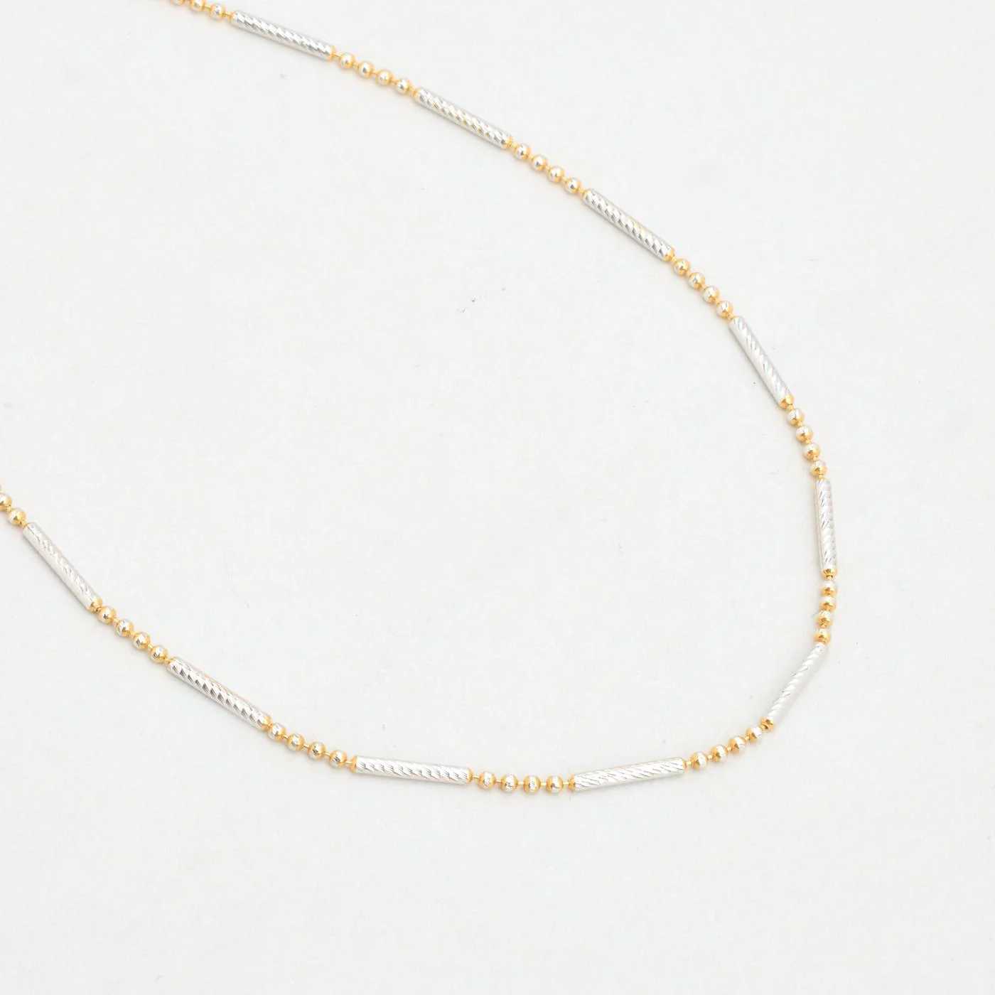 Kul collier i 18K vitt guld, 45 cm, 2.7 g - Image 3