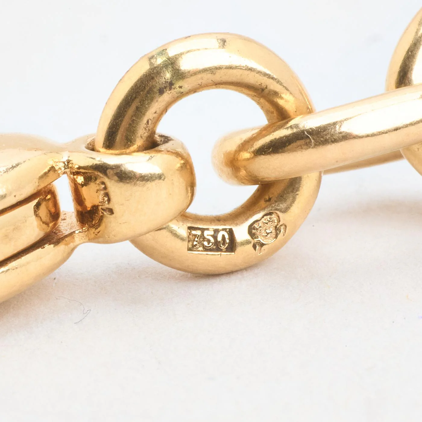 Länk Armband med diamant (0.14 ct) i 18K guld, 19 cm, 34.26 g - Image 5