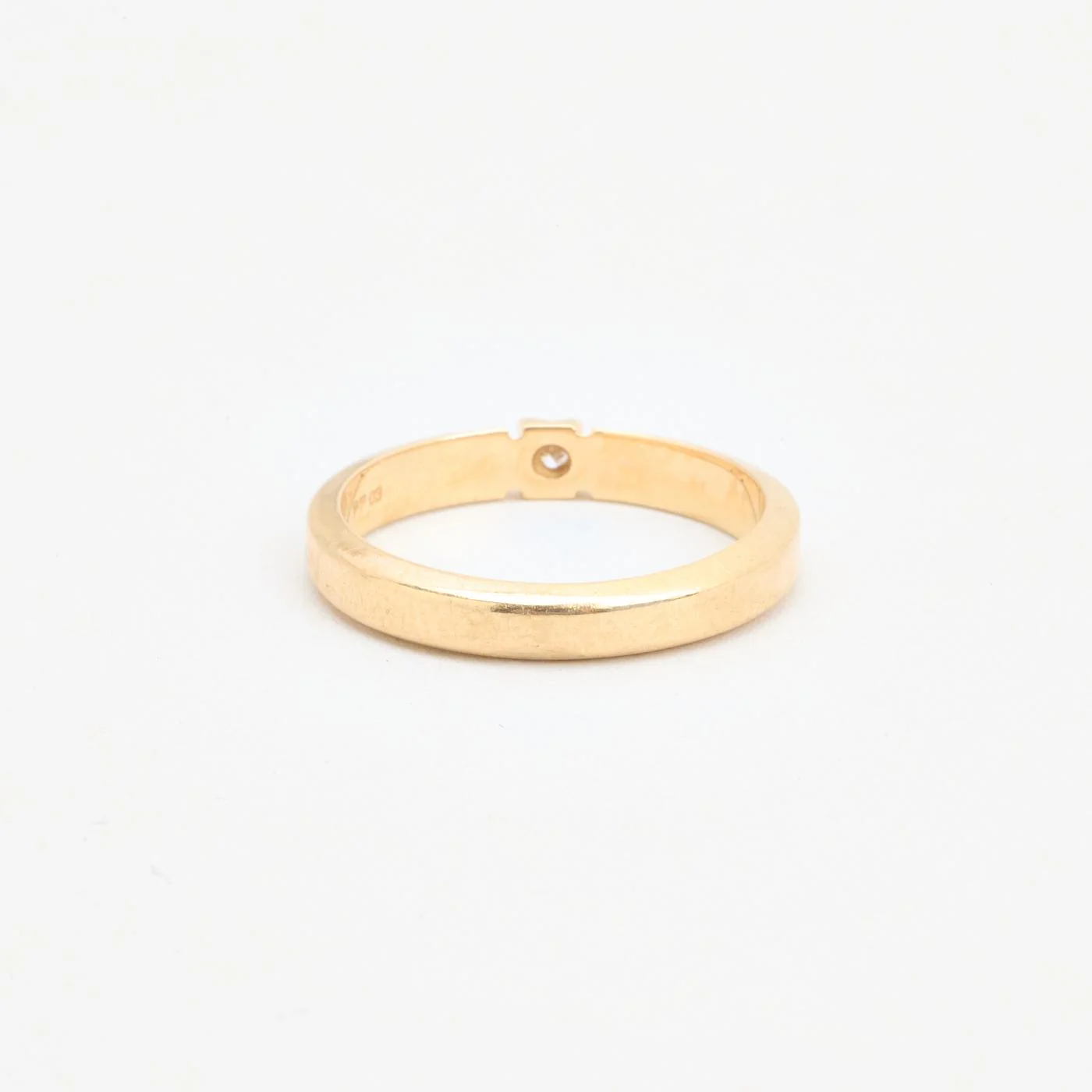 Alliansring med diamant (0.03 ct) i 14K guld strl. 17.5 / strl. 55 - Image 4
